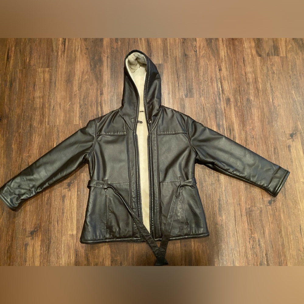 Wilsons Leather Brown Hooded Jacket